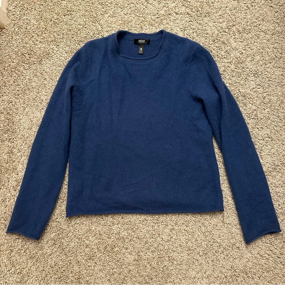 Aqua 100% Cashmere Wool Pullover Sweater